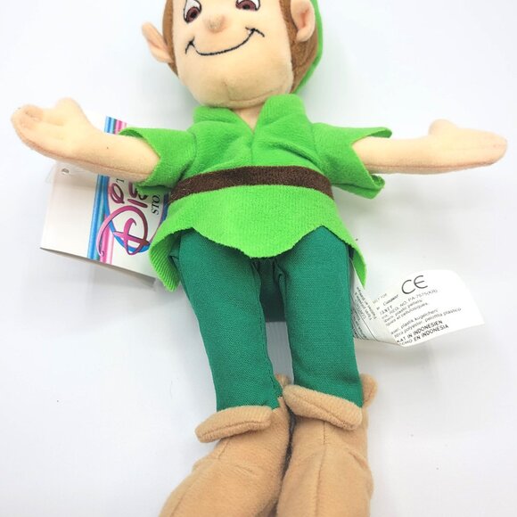 Disney Store Peter Pan Mini Bean Bag Doll Fabric Toy Collectible 8" - Picture 2 of 9